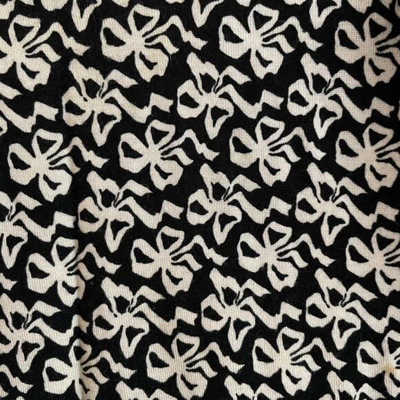 J.Crew White Bow Print Merino Wool 3/4 Sleeve Sweater XXS - Picture 4 of 5